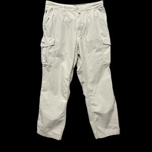 AIGLE Mens Cargo‎ Pants 36x32 Khaki Beige Straight Fit Utility Outdoor Hiking